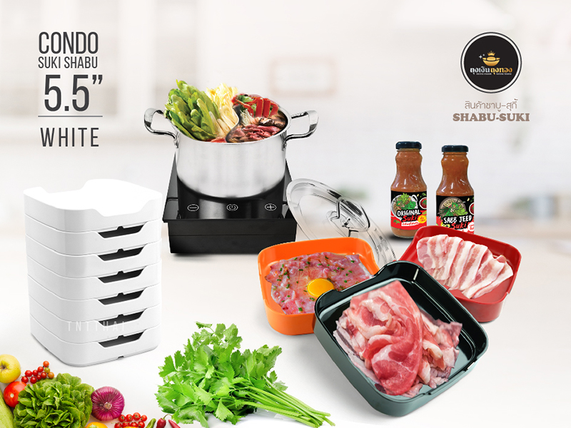 CONDO 5.5 นิ้ว สีขาว แพค 12 ใบ